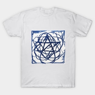 Pentagram Blue Shadow Silhouette Anime Style Collection No. 272 T-Shirt